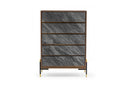 Nova Domus Metcalf Mid-Century Walnut & Grey Chest