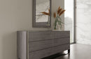 Modrest Arlene Modern Grey Elm & Stainless Steel Bedroom Set