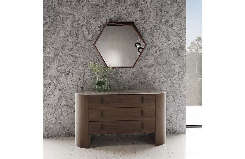 Modrest Chelton Modern Walnut Mirror