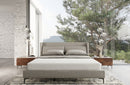 Modrest Paula - Mid-Century Grey Upholstered Bed