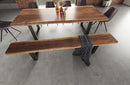 Modrest Taylor Modern Live Edge Wood Small Dining Bench