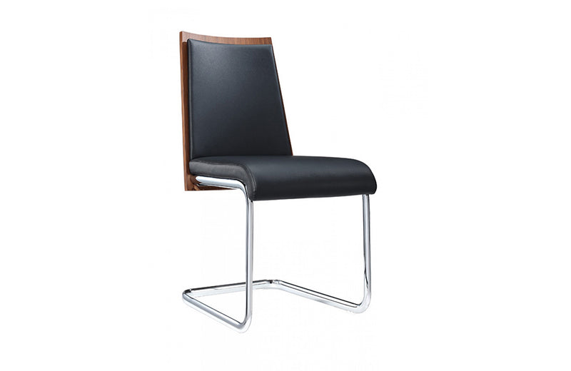 Morgan Modern Black & Walnut Dining Chair (Set of 2)