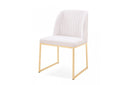 Modrest Muir Modern White Sherpa Dining Chair (Set of 2)