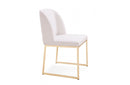 Modrest Muir Modern White Sherpa Dining Chair (Set of 2)