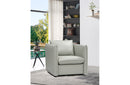 Divani Casa Tamworth Modern Grey Leather Swivel Chair