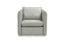 Divani Casa Tamworth Modern Grey Leather Swivel Chair