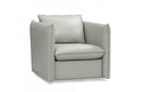 Divani Casa Tamworth Modern Grey Leather Swivel Chair