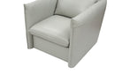 Divani Casa Tamworth Modern Grey Leather Swivel Chair