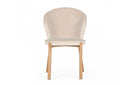 Modrest Nadia Modern Beige Velvet & Rosegold Dining Chair (Set of 2)