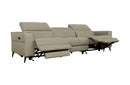 Divani Casa Nella Modern Light Grey Leather Sofa w/ Electric Recliners