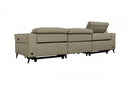 Divani Casa Nella Modern Light Grey Leather Sofa w/ Electric Recliners