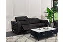 Divani Casa Nella Modern Black Leather Loveseat w/ Electric Recliners