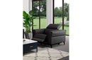Divani Casa Nella Modern Black Leather Armchair w/ Electric Recliner