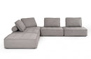 Divani Casa Nolden Modern Grey Fabric Modular Sectional Sofa
