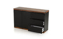 Modrest Norse Modern Black & Ship Wood Buffet