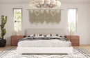 Nova Domus Sogno Italian Modern Beige Fabric Low Headboard Bed