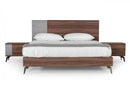 Nova Domus Palermo Modern Italian Faux Concrete & Walnut Bed
