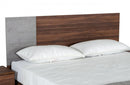 Nova Domus Palermo Modern Italian Faux Concrete & Walnut Bed