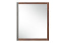 Nova Domus Palermo Italian Modern Faux Concrete & Walnut Mirror