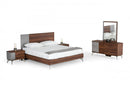 Nova Domus Palermo Modern Italian Faux Concrete & Walnut Bed