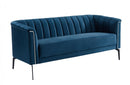 Divani Casa Patton Modern Blue Fabric Sofa