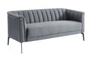 Divani Casa Patton Modern Dark Grey Fabric Sofa