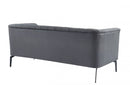 Divani Casa Patton Modern Dark Grey Fabric Sofa