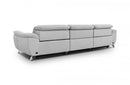 Divani Casa Paul Contemporary Grey Fabric Sofa w/ Electric Recliners