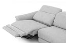 Divani Casa Paul Contemporary Grey Fabric Sofa w/ Electric Recliners