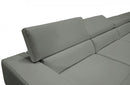 Divani Casa Pella Modern Grey Italian Leather U Shaped Sectional Sofa