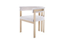 Modrest Pontiac Modern Beige Sherpa & Gold Dining Chair