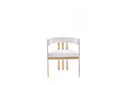 Modrest Pontiac Modern Beige Sherpa & Gold Dining Chair