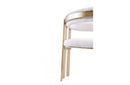 Modrest Pontiac Modern Beige Sherpa & Gold Dining Chair