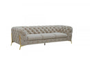 Divani Casa Quincey Transitional Beige Velvet Sofa
