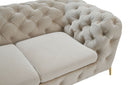 Divani Casa Quincey - Transitional Beige Velvet Loveseat