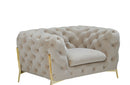 Divani Casa Quincey Transitional Beige Velvet Chair