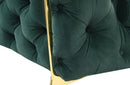 Divani Casa Quincey Transitional Emerald Green Velvet Loveseat