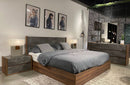 Nova Domus Rado Modern Walnut & Volcanic Slate Bed