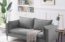 Divani Casa Randolf Modern Grey Fabric Sofa