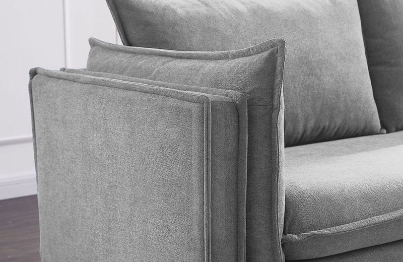 Divani Casa Randolf Modern Grey Fabric Sofa