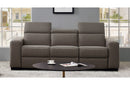 Divani Casa Raywick Modern Brown Fabric Sofa w/ 2 Recliners