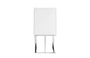 Modrest Frankie Modern White & Brushed Stainless Steel Dining Chair