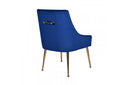 Modrest Castana Modern Blue Velvet & Gold Dining Chair (Set of 2)