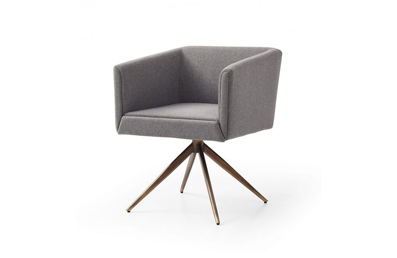 Modrest Riaglow Contemporary Dark Grey Fabric Dining Chair