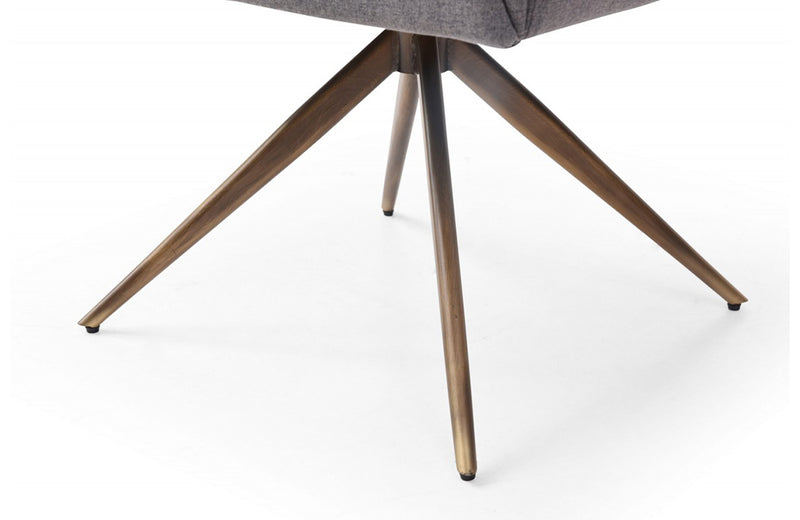 Modrest Riaglow Contemporary Dark Grey Fabric Dining Chair