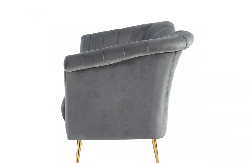 Divani Casa Rilo Modern Grey Fabric Sofa
