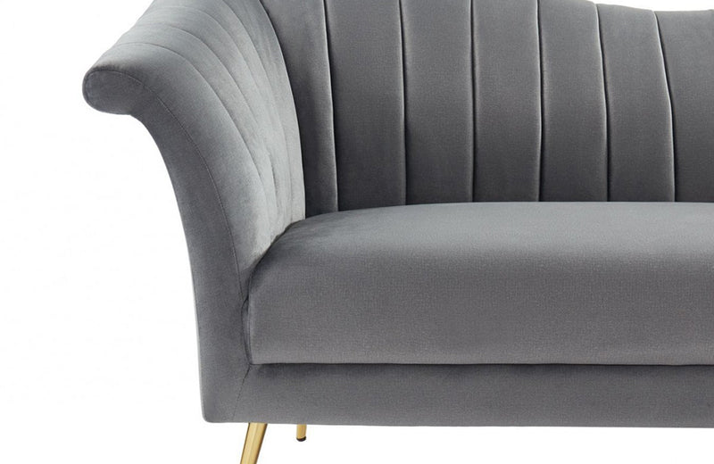 Divani Casa Rilo Modern Grey Fabric Sofa