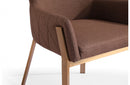 Modrest Robin Modern Brown & Brass Dining Chair