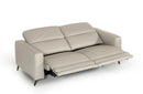 Cristian Modern Grey Leather Sofa Set w/ Recliners