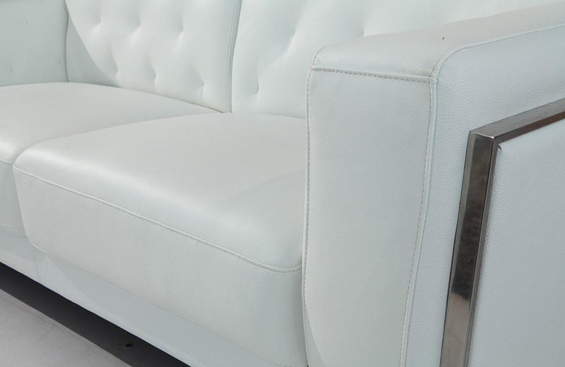 Paris Modern White Leather Sofa Set